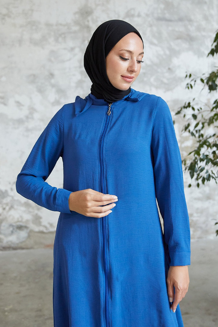 MDS Women Lure Hooded Abaya - Indigo - Mandeville