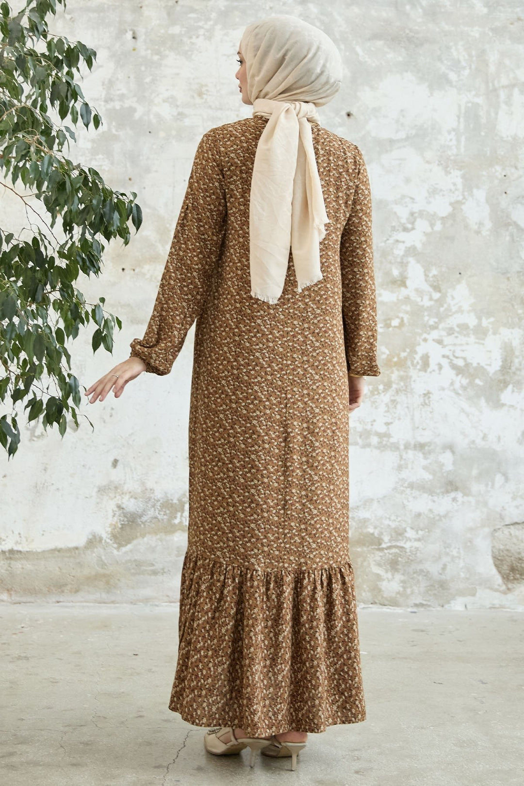 MDS Women Crispy Daisy Casual Viscose Dress - Brown - Pompano Beach