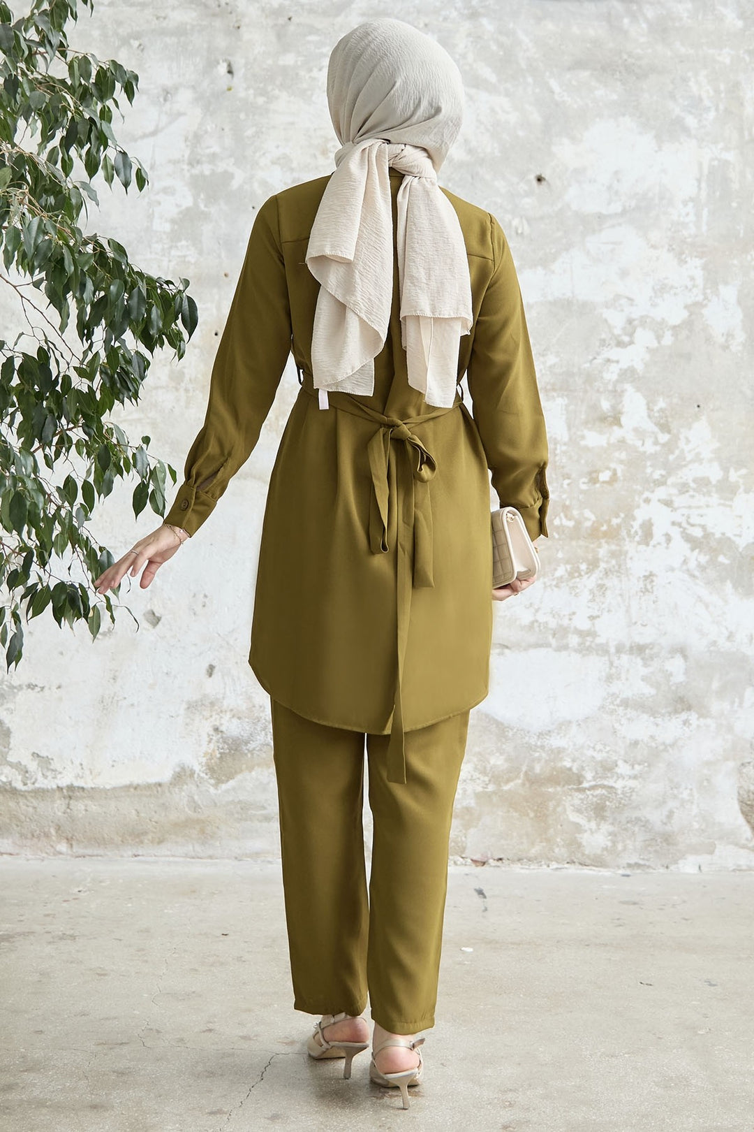 MDS Women Front Tied Two Piece Set - Pistachio Green - Landgraaf