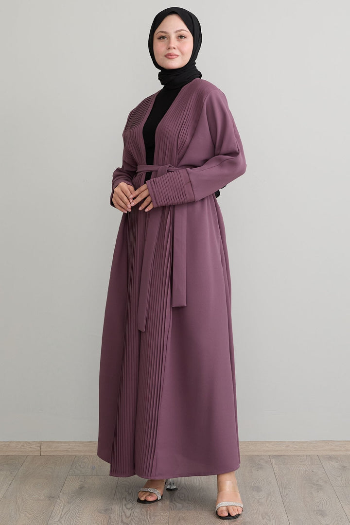 MDS Women Long Rose Dry Abaya with Pleated Detail - Wolfenbüttel