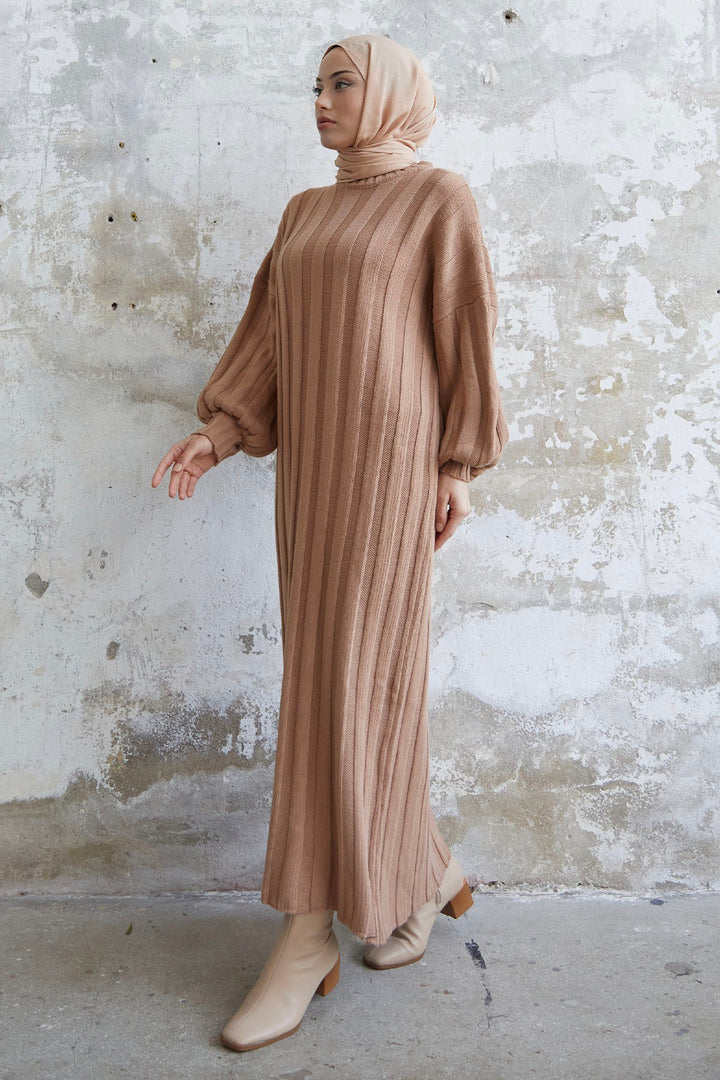 MDS Women Lovisa Threaded Knit Dress - Milky Coffee - Jette