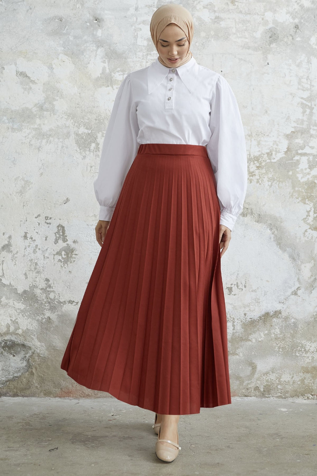 MDS Women Luisa Beli Rubber-Belted Skirt - Tile - Kendall West