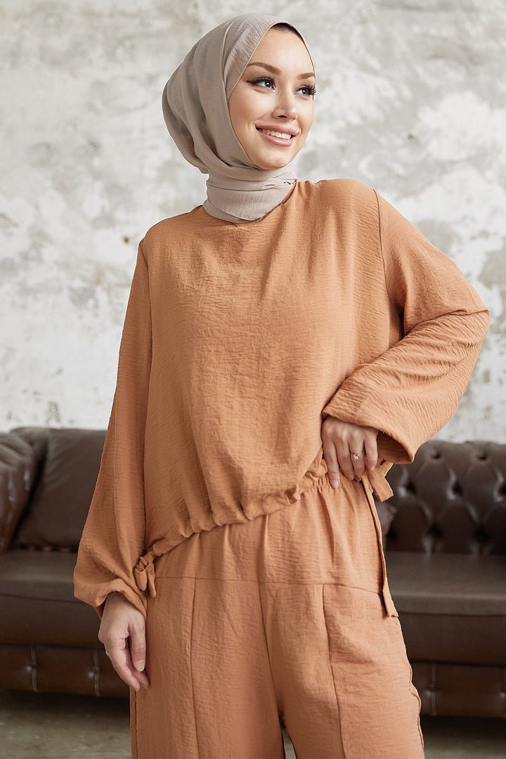MDS Women Eliya Casual Two-Piece Set - Camel - Salvatierra