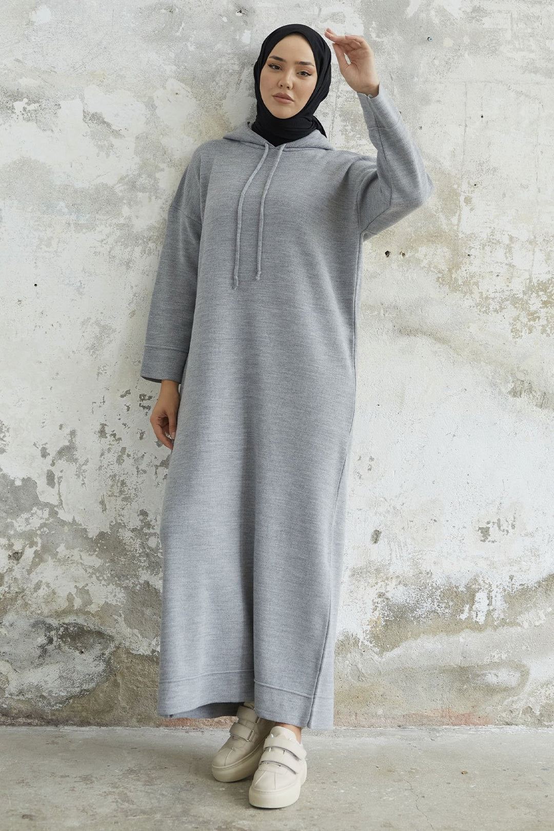 MDS Women Ivona Hooded Knit Dress - Gray - Le Cannet