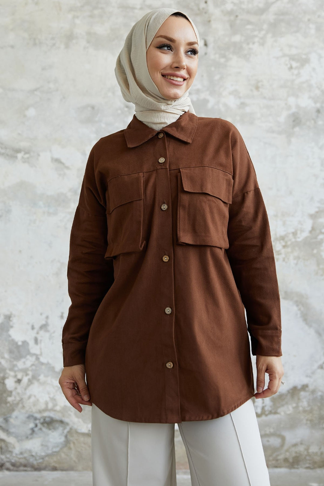 MDS Women Marley Tote Pocket Detail Jacket - Bitter coffee - Kendall West