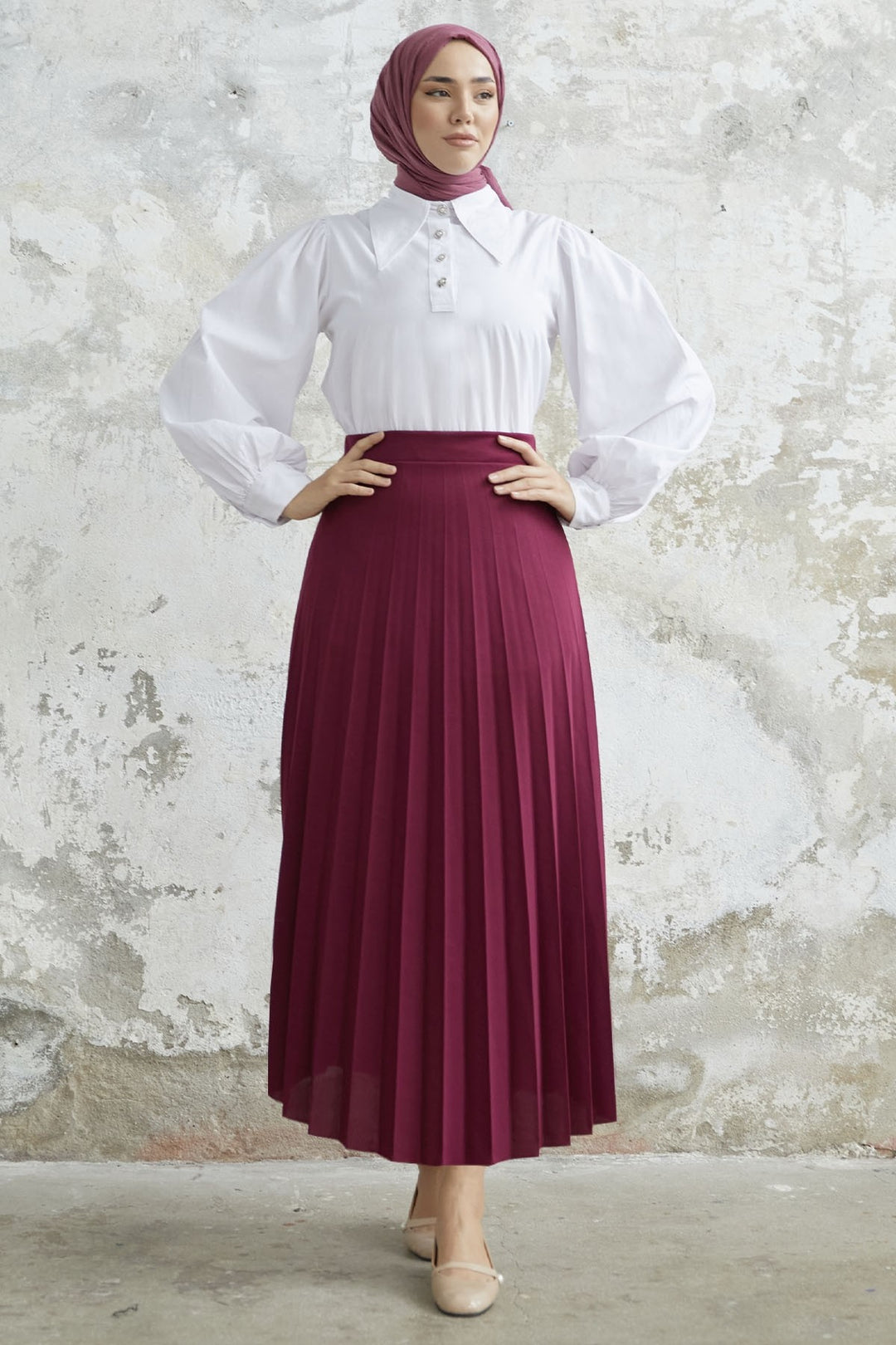 MDS Women Luisa Beli Rubber-Banded Skirt - Purple - Arrecife