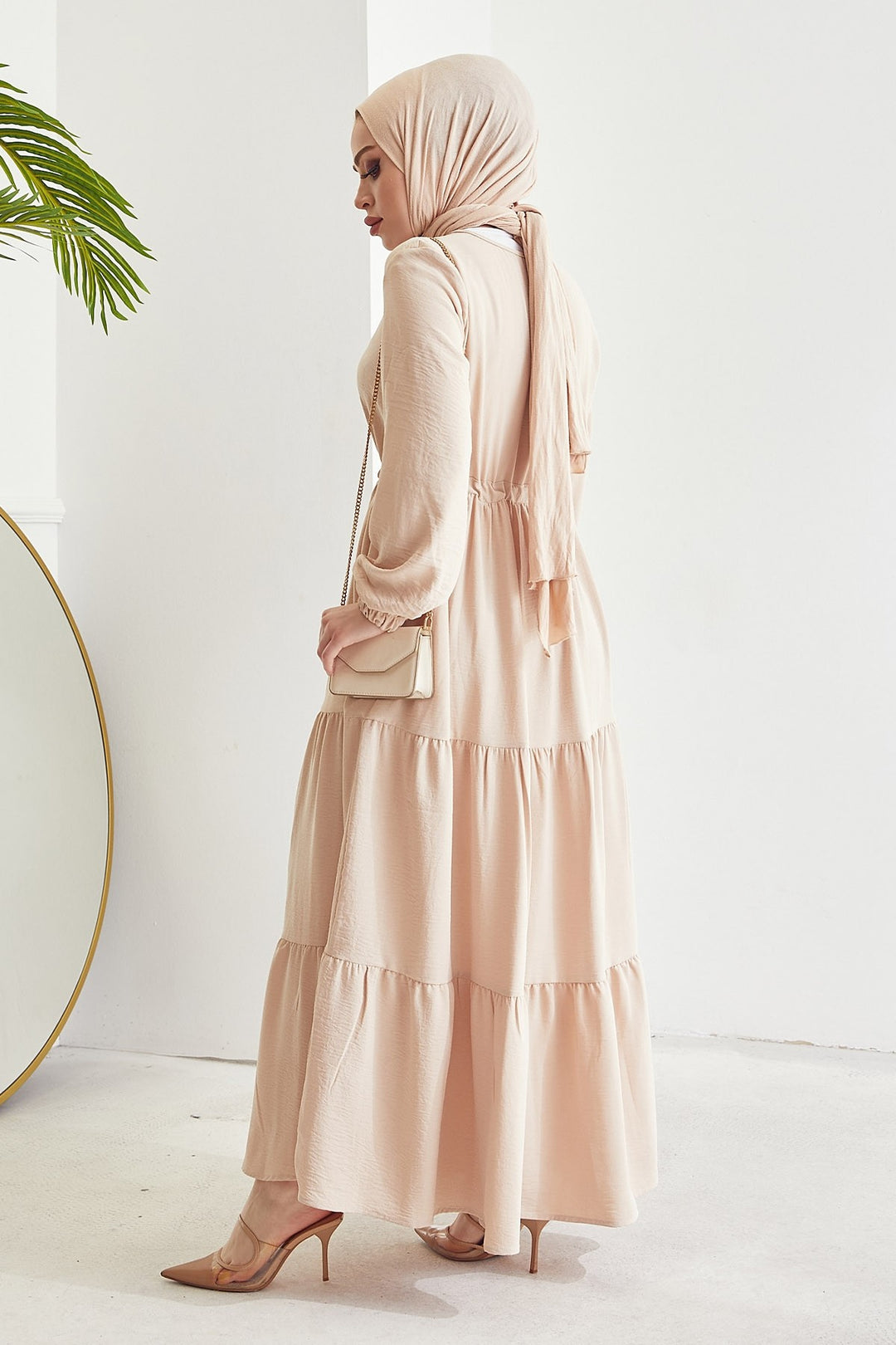 MDS Women Pamela Buttoned A-line Dress - Beige - Ripollet