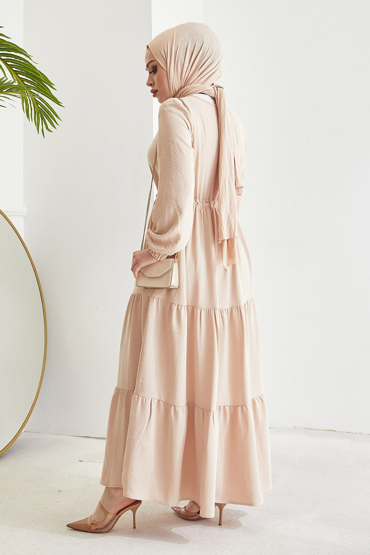 MDS Women Pamela Buttoned A-line Dress - Beige - Ripollet