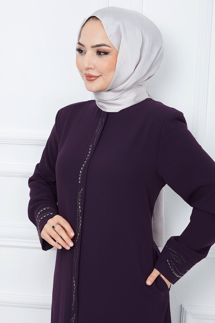 MDS Women Scattered Stone Honeycomb Cloak - Purple - Azuqueca de Henares