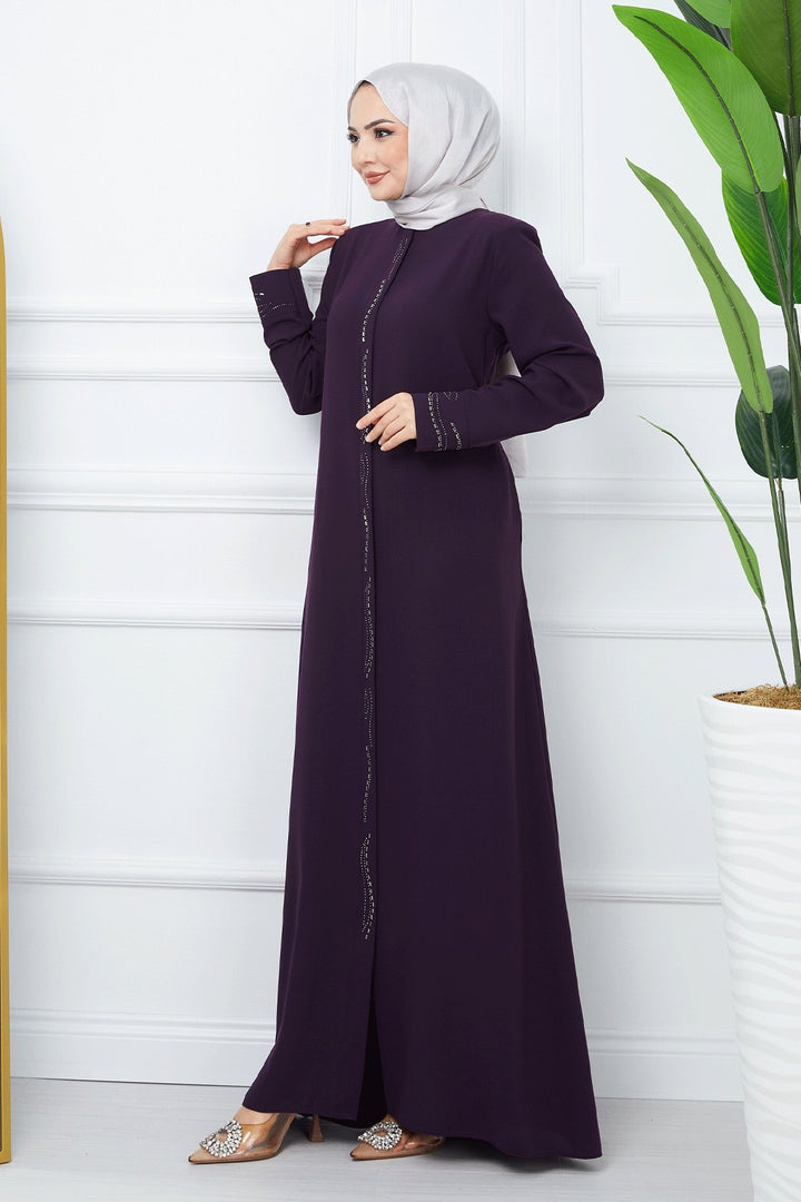 MDS Women Scattered Stone Honeycomb Cloak - Purple - Azuqueca de Henares