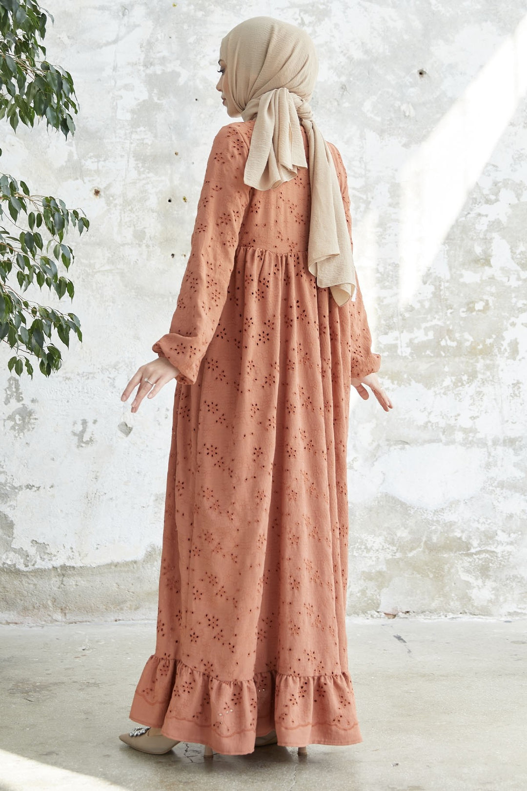 MDS Women Tasseled Embroidered Dress - Terracotta - Plant City