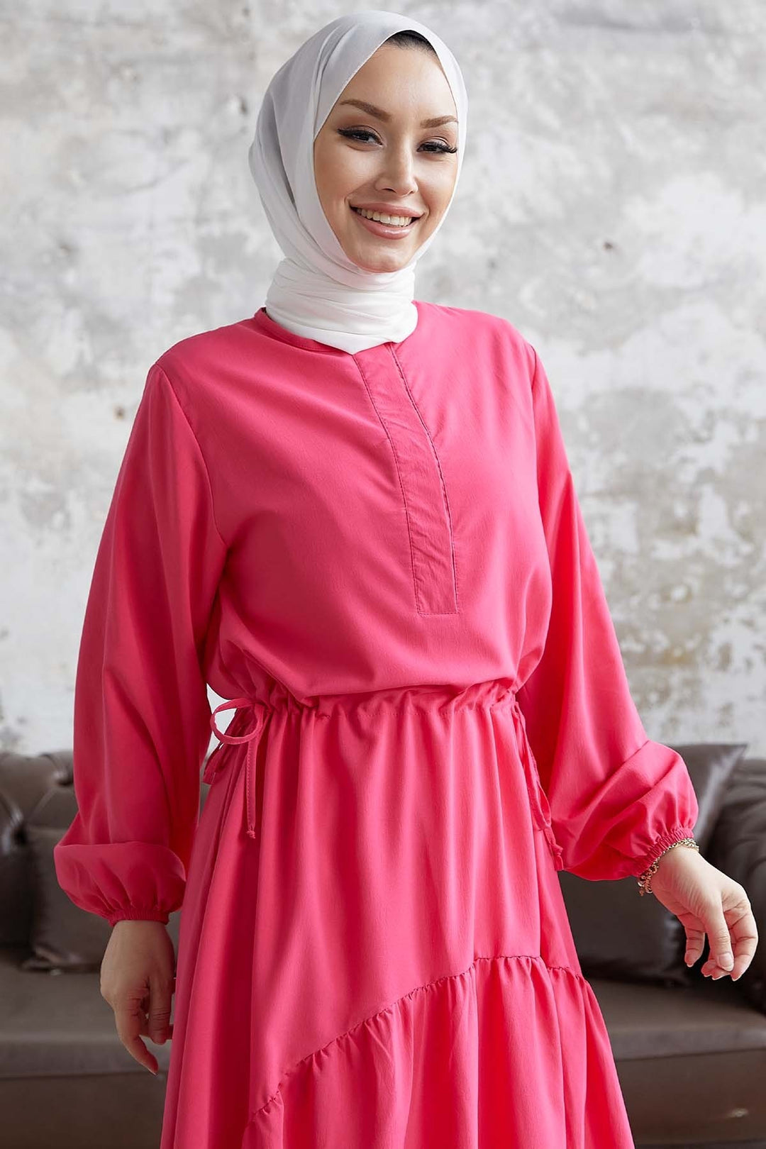 MDS Women Merya Tunnel Belted Soft Ayrobin Dress - Fuchsia - Acton