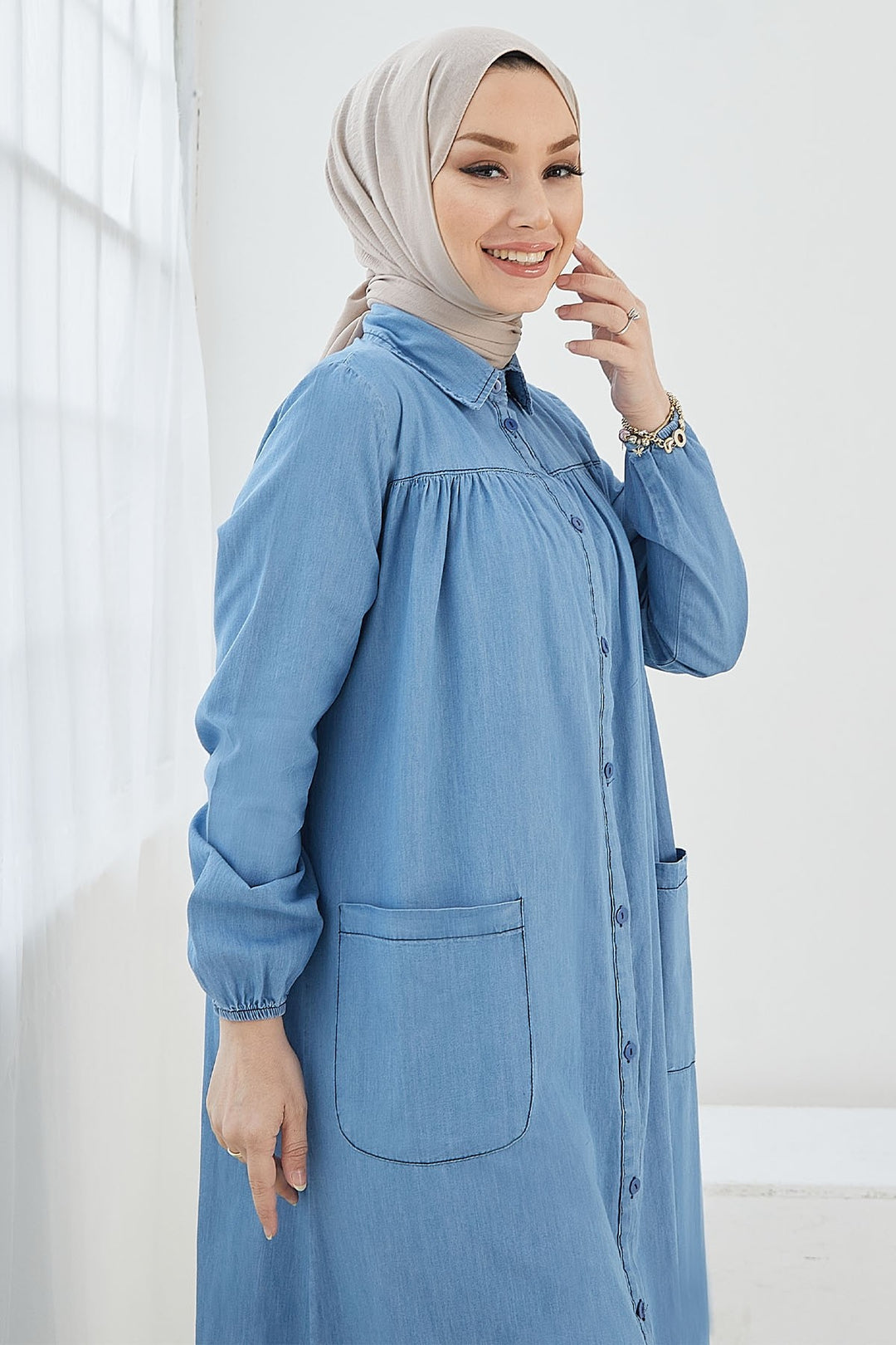 MDS Women Mayra Pocketed Denim Dress - Light Blue - San Vicente de Baracaldo
