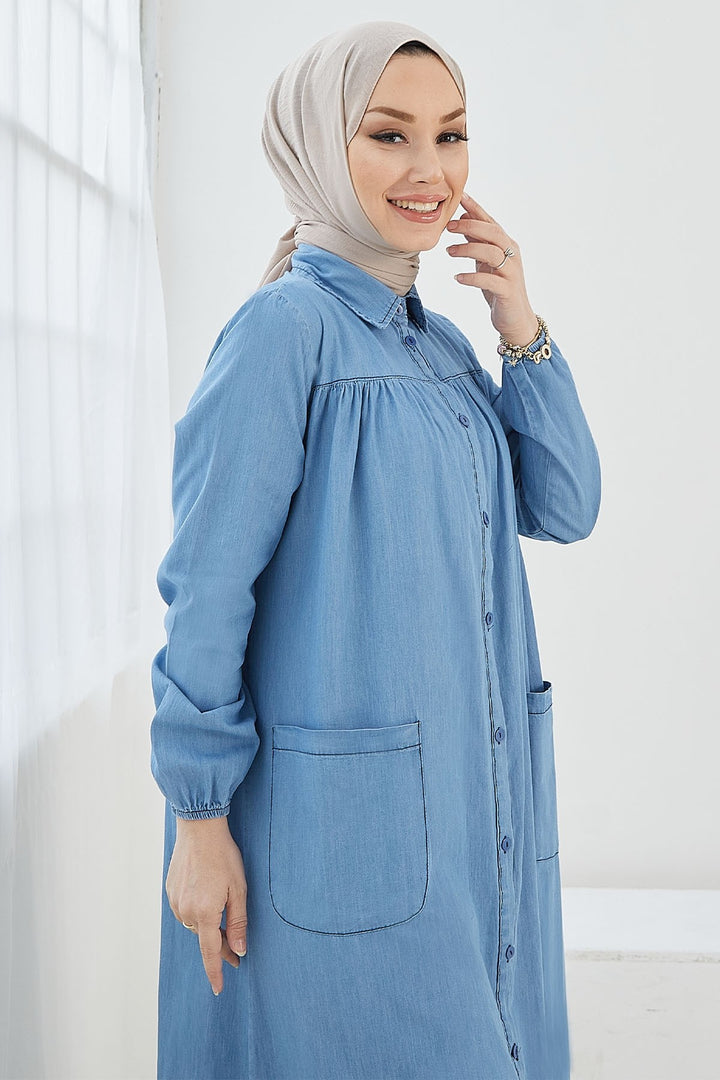 MDS Women Mayra Pocketed Denim Dress - Light Blue - San Vicente de Baracaldo