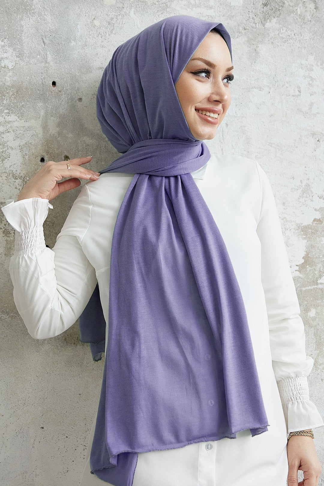 MDS Women Lacy Knit Shawl - Lilac - Covington