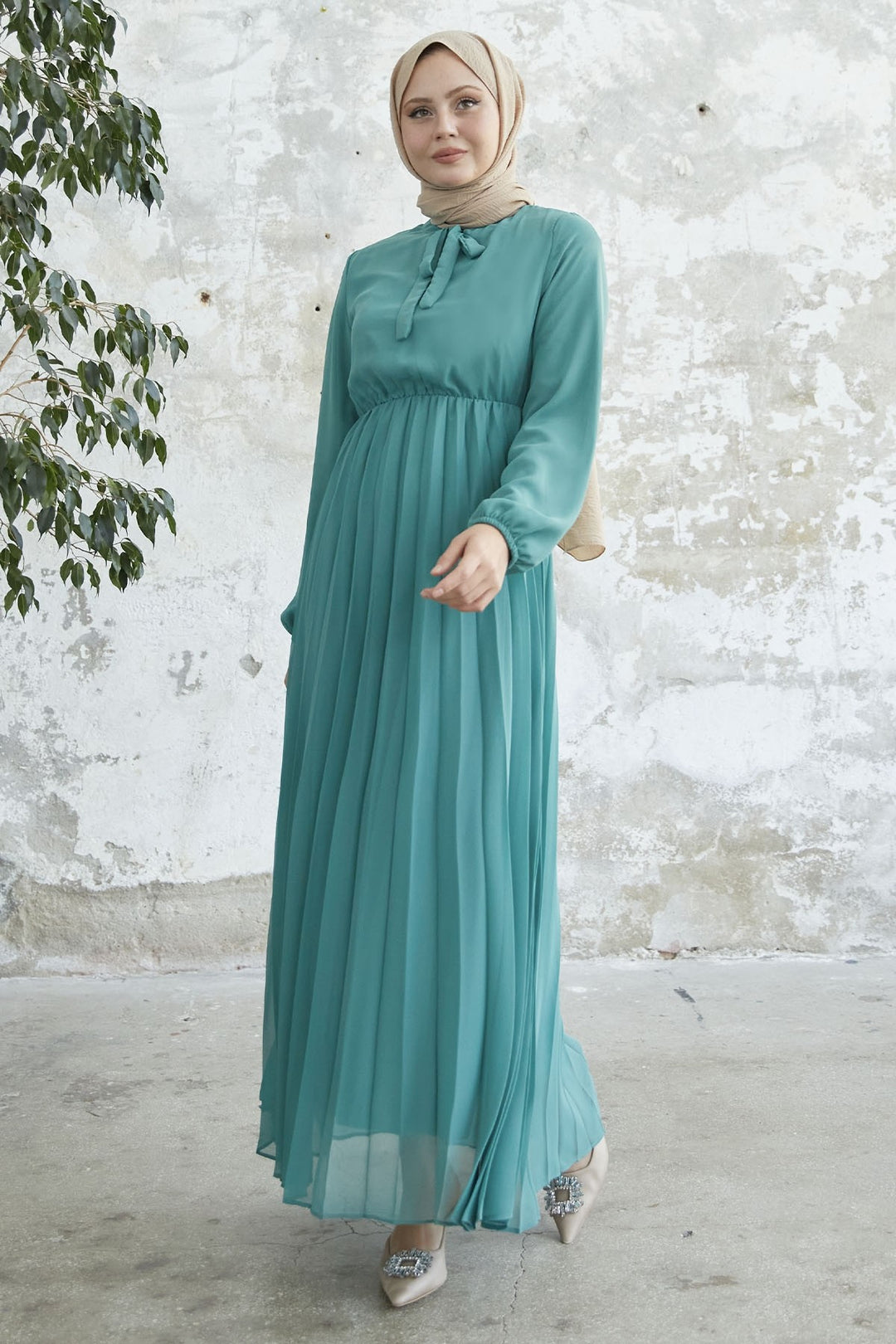 MDS Women Piliseli Limelda Chiffon Dress - Turquoise - Cassino