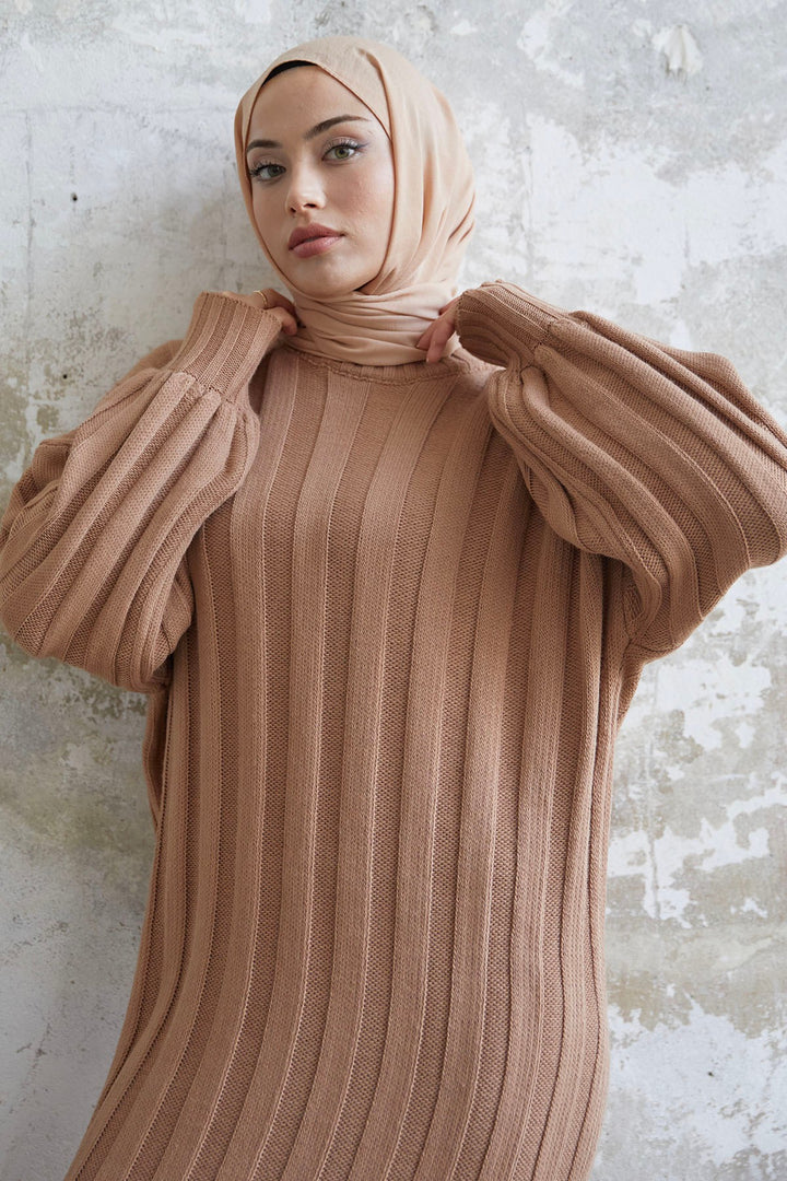 MDS Women Lovisa Threaded Knit Dress - Milky Coffee - Jette
