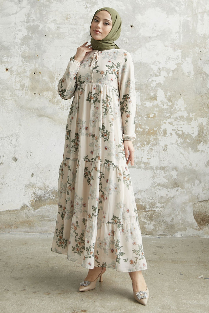 MDS Women Lavi Tassel Detail Chiffon Dress - Green - Bracknell