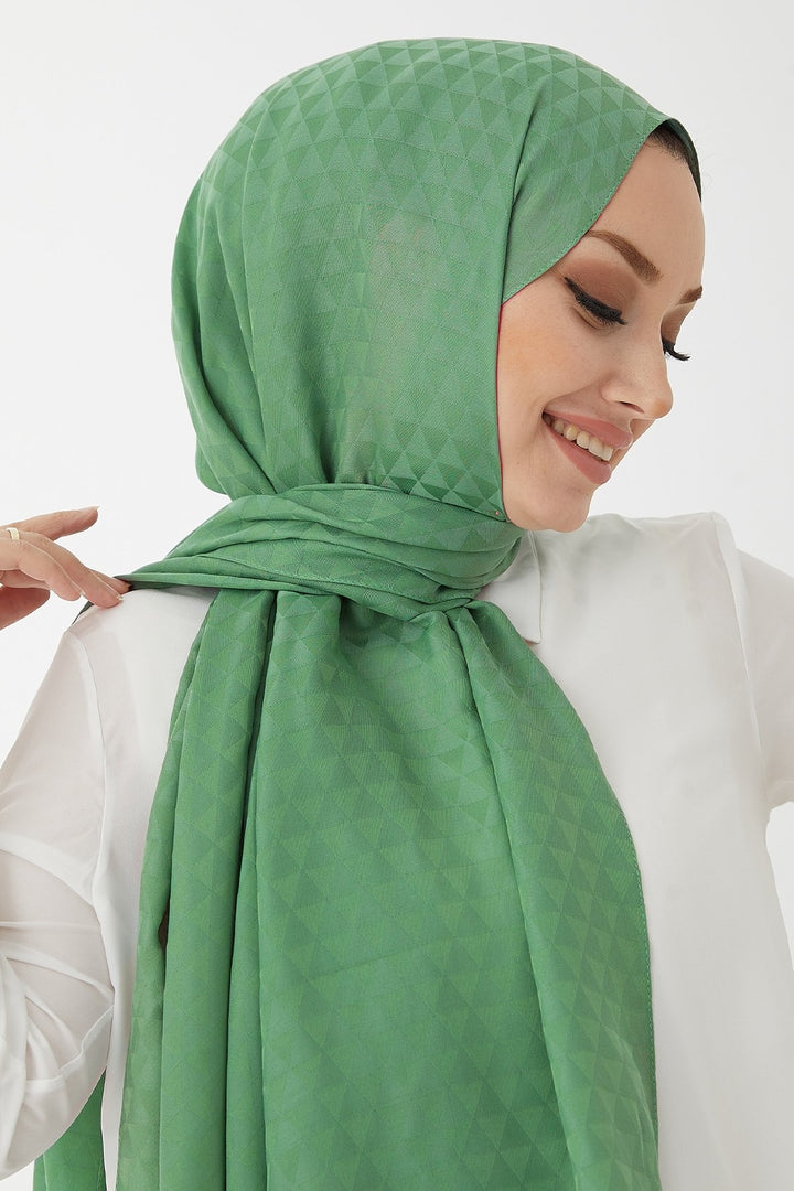 MDS Women Prism Pattern Cotton Jacquard Shawl - Mint - Tultitlán de Mariano Escobedo