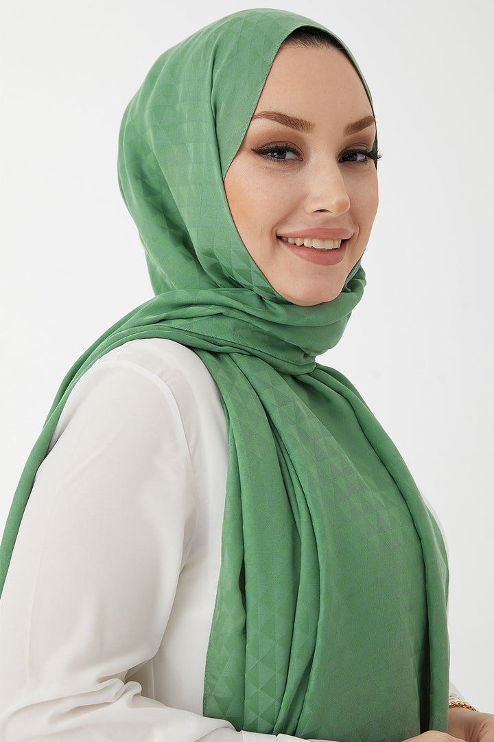 MDS Women Prism Pattern Cotton Jacquard Shawl - Mint - Tultitlán de Mariano Escobedo