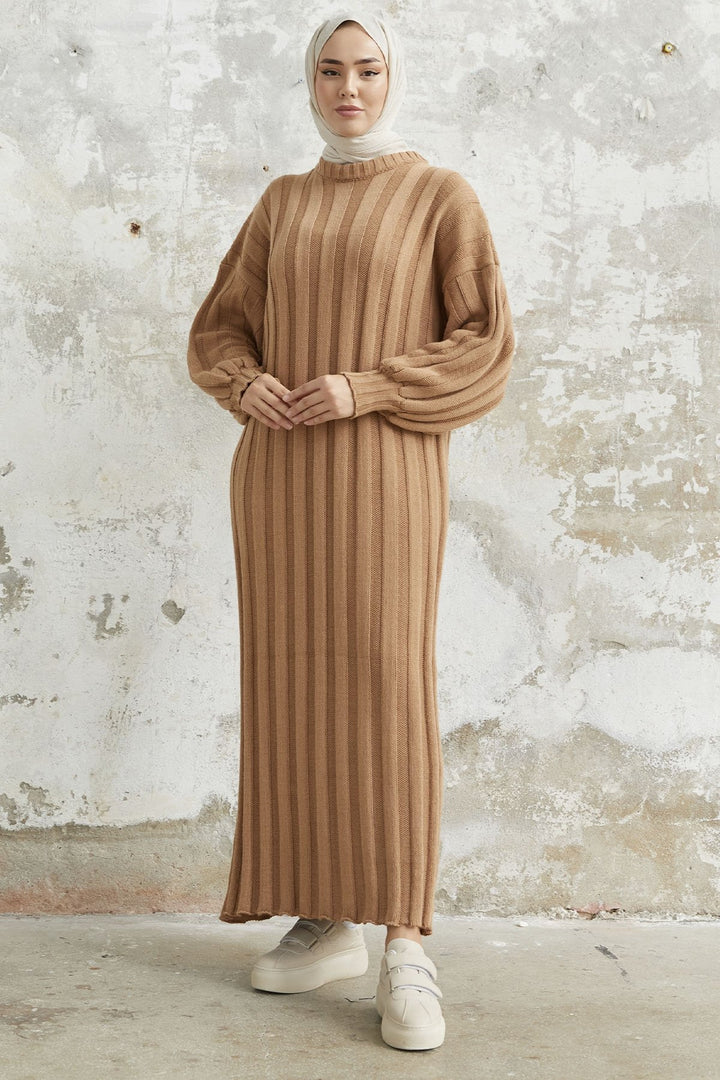 MDS Women Lovisa Ribbed Knit Dress - Camel - Caen
