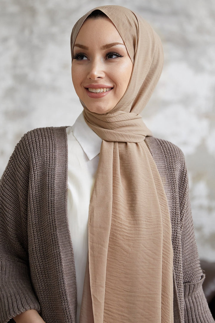 MDS Women Riva Jazz Shawl - Dark Beige - Galeana