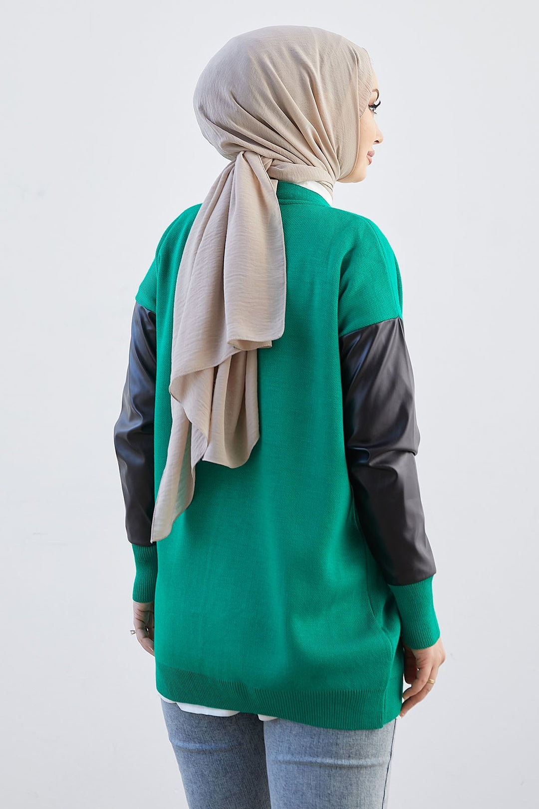 MDS Women Nivya Letter Printed Knit Cardigan - Green - Liège