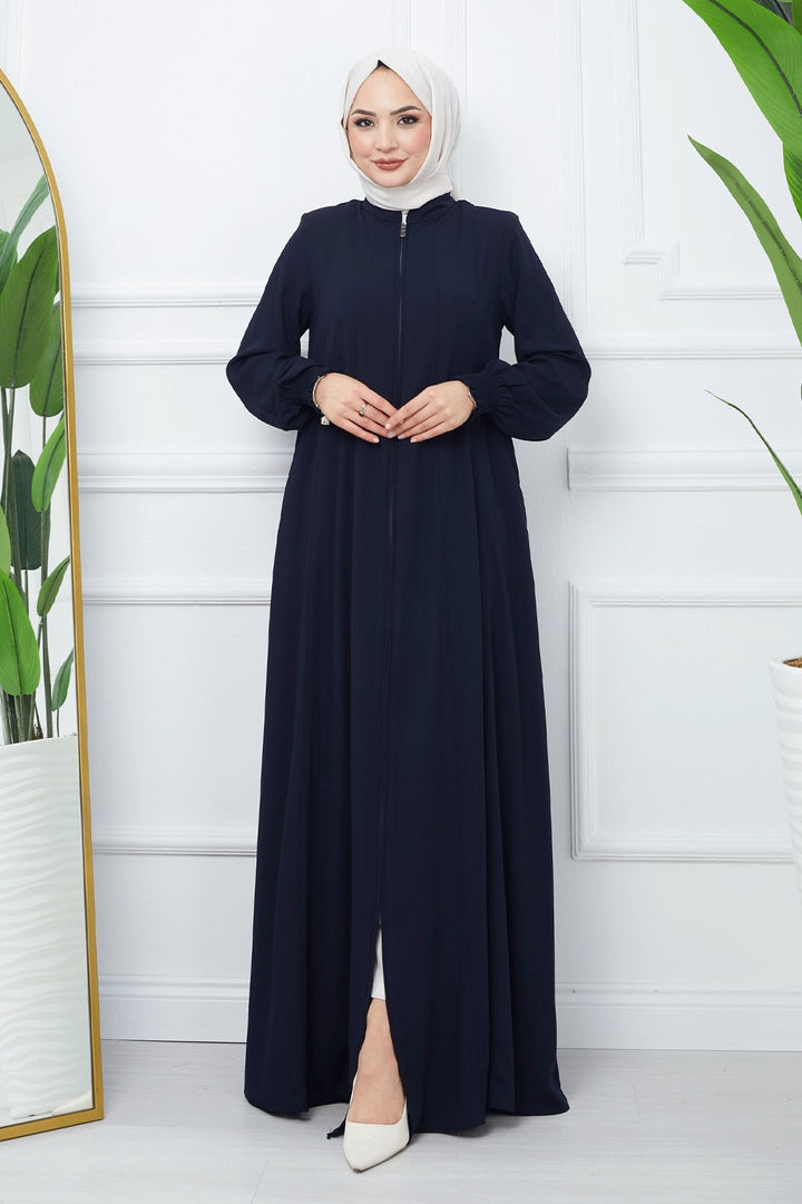 MDS Women Patchwork Mevlana Fabric Cloak - Navy Blue - Klagenfurt