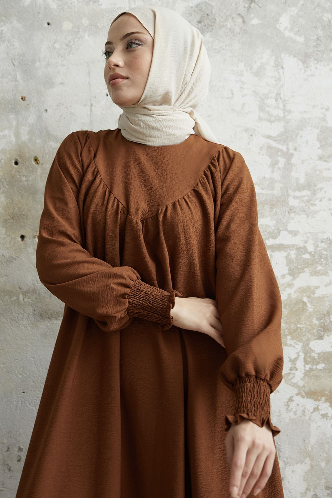 MDS Women Gipeli Front Robed Dress - Dark Brown - Euclid
