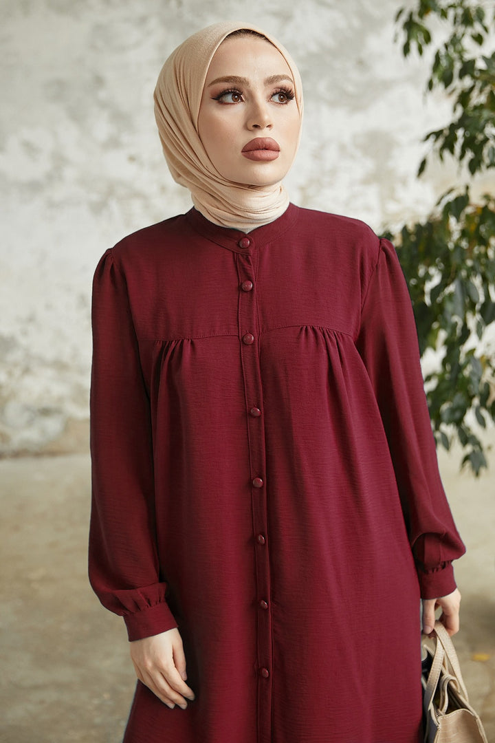 MDS Women Arfa Ayrobin Buttoned Casual Suit - Burgundy - San Pedro Mixtepec