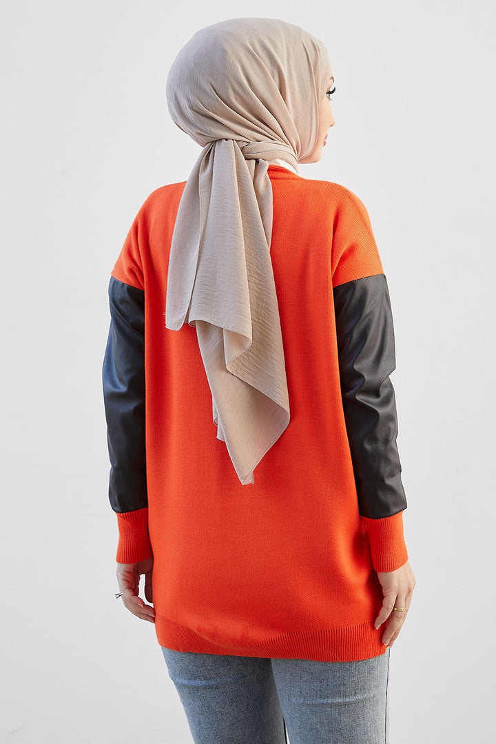 MDS Women Nivya Letter Printed Knit Cardigan - Orange - Seelze
