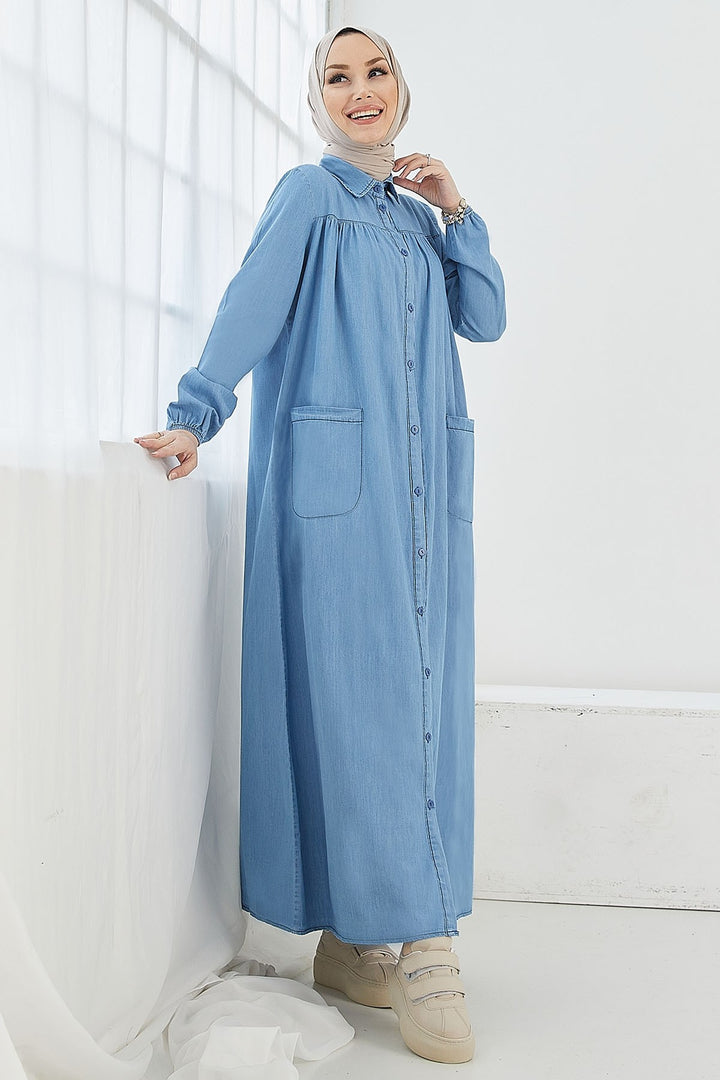 MDS Women Mayra Pocketed Denim Dress - Light Blue - San Vicente de Baracaldo