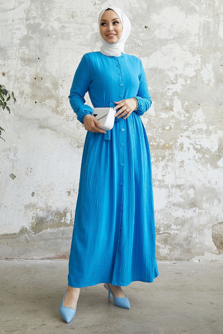 MDS Women Lemina Belted Dress - Blue - Viseu