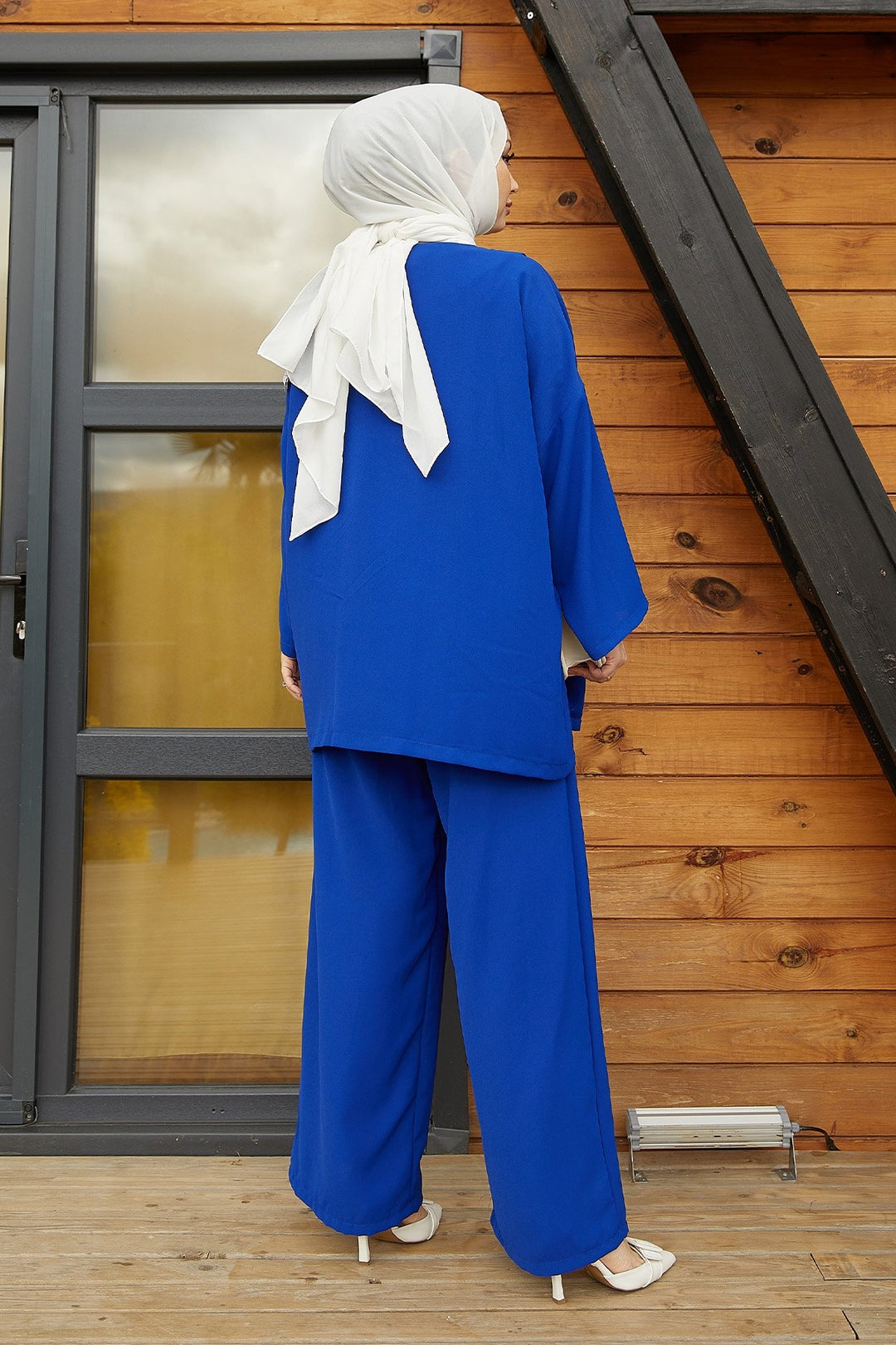 MDS Women Lika Jacket Oversized Suit - Sky Blue - Roubaix