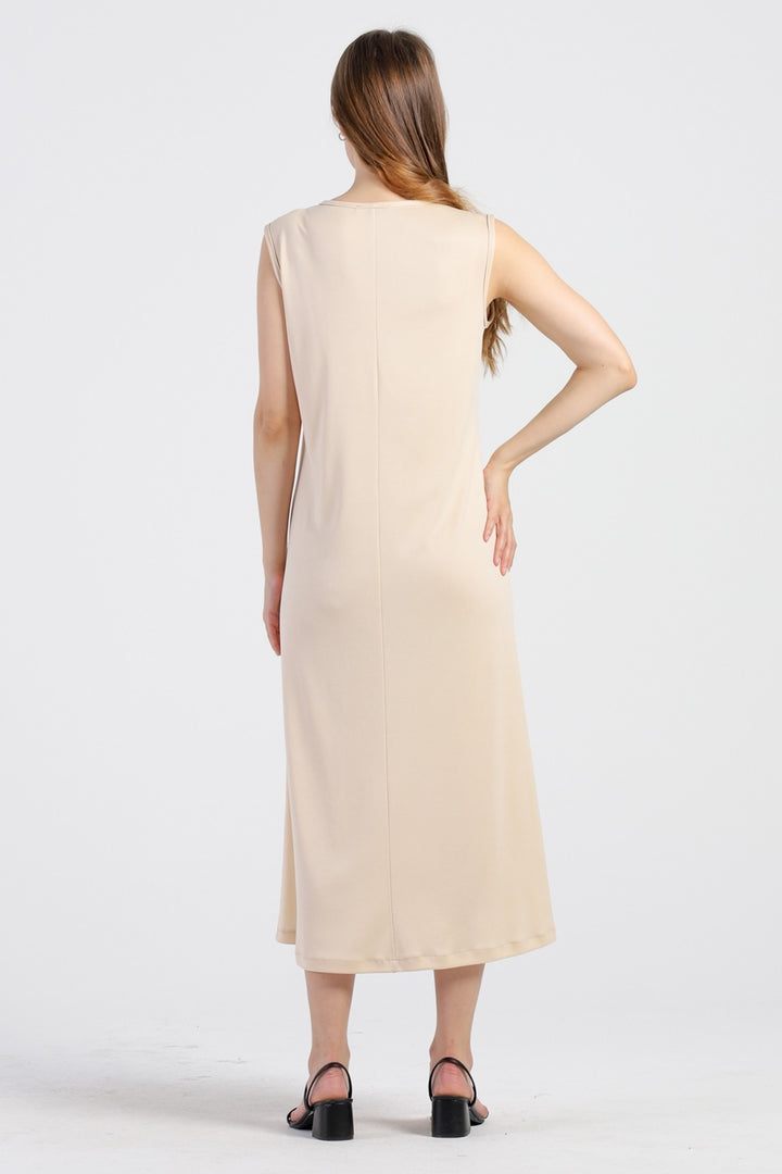 MDS Women Petticoat Lined Dress - Beige - Waterloo