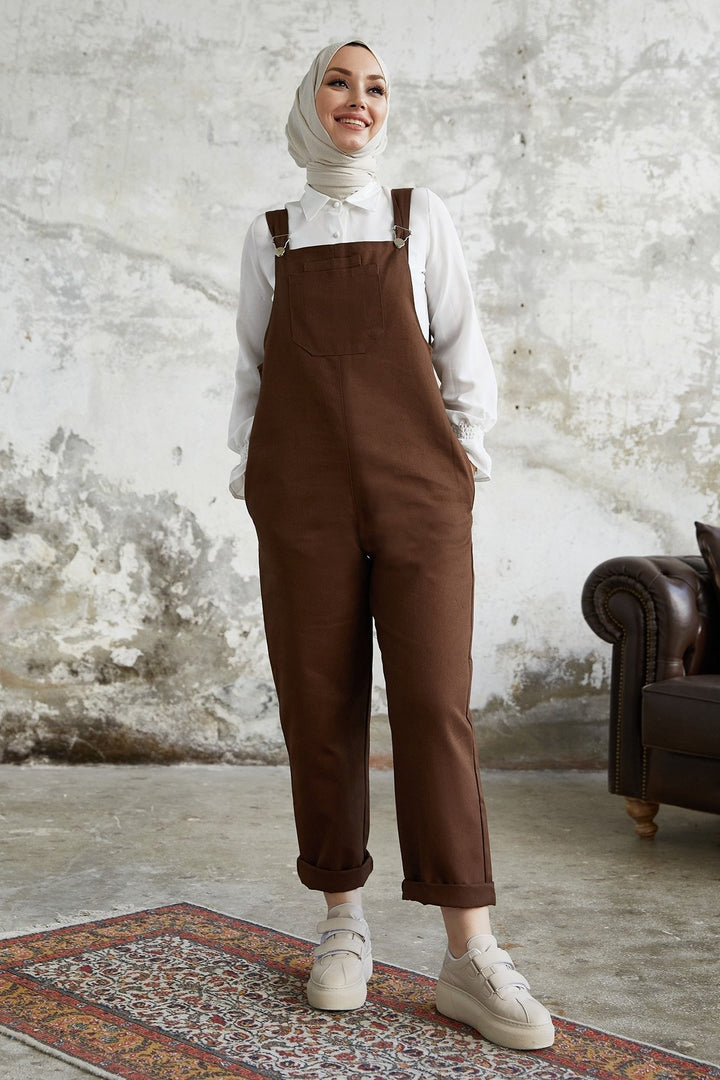 MDS Women Lindy Strap Overalls - Bitter Coffee - Cologne
