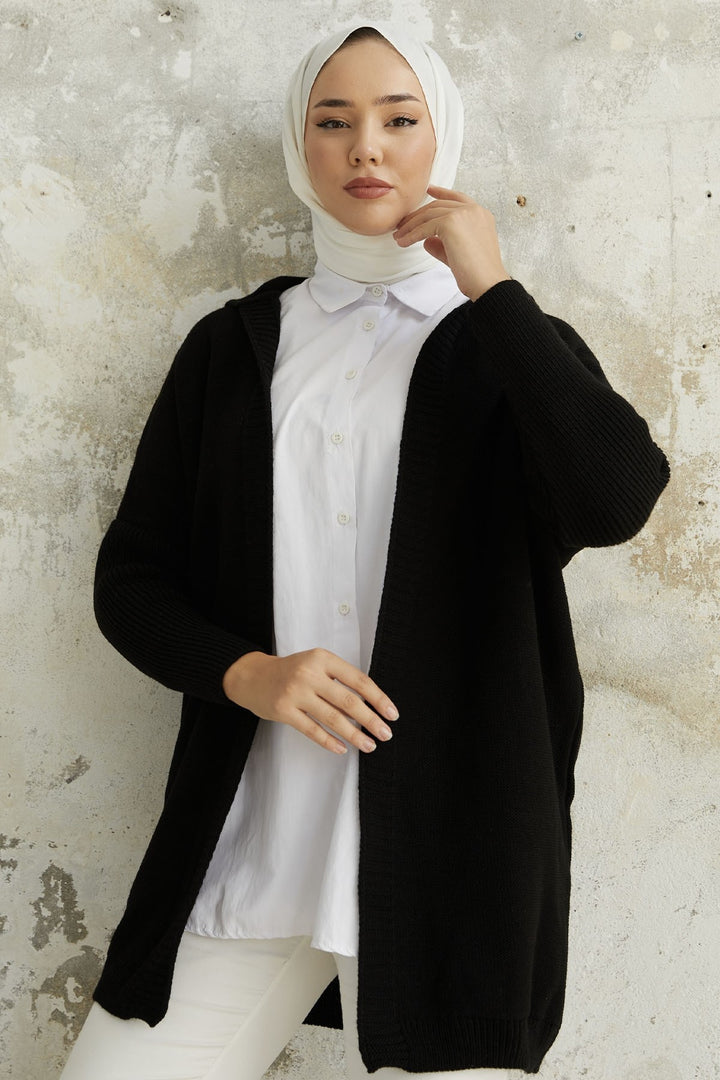 MDS Women Kitty Hooded Cardigan - Black - Clifton Park