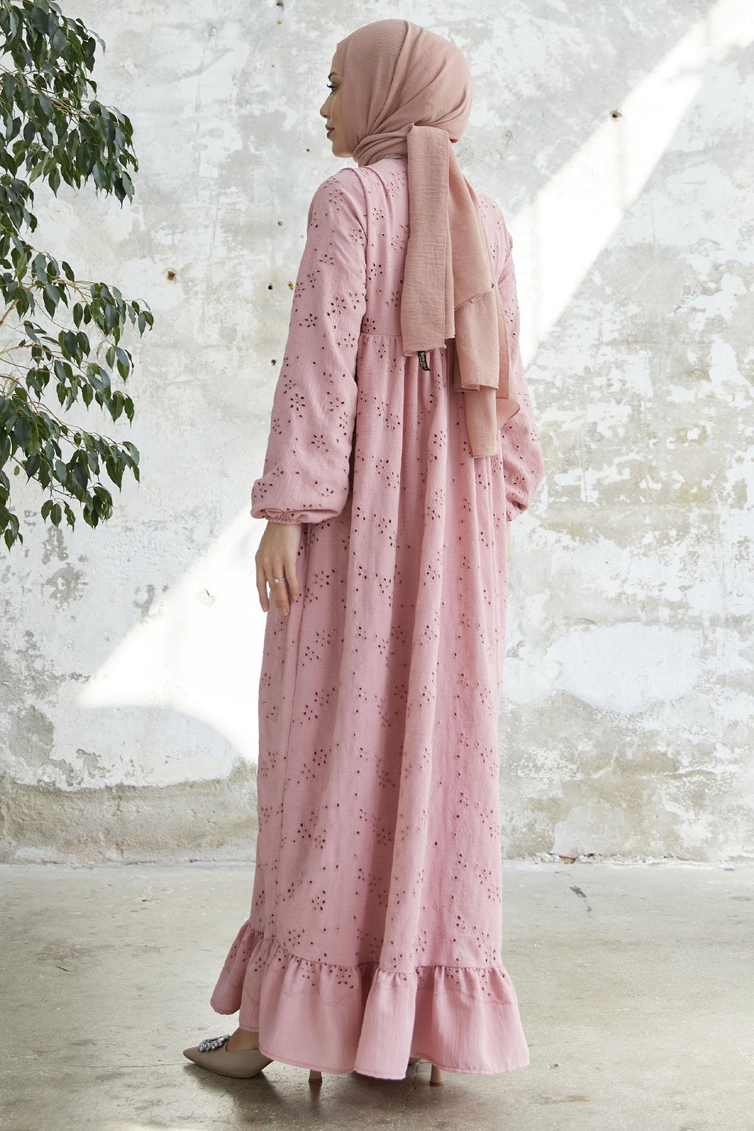 MDS Women Tasseled Embroidered Dress - Powder - Trieste