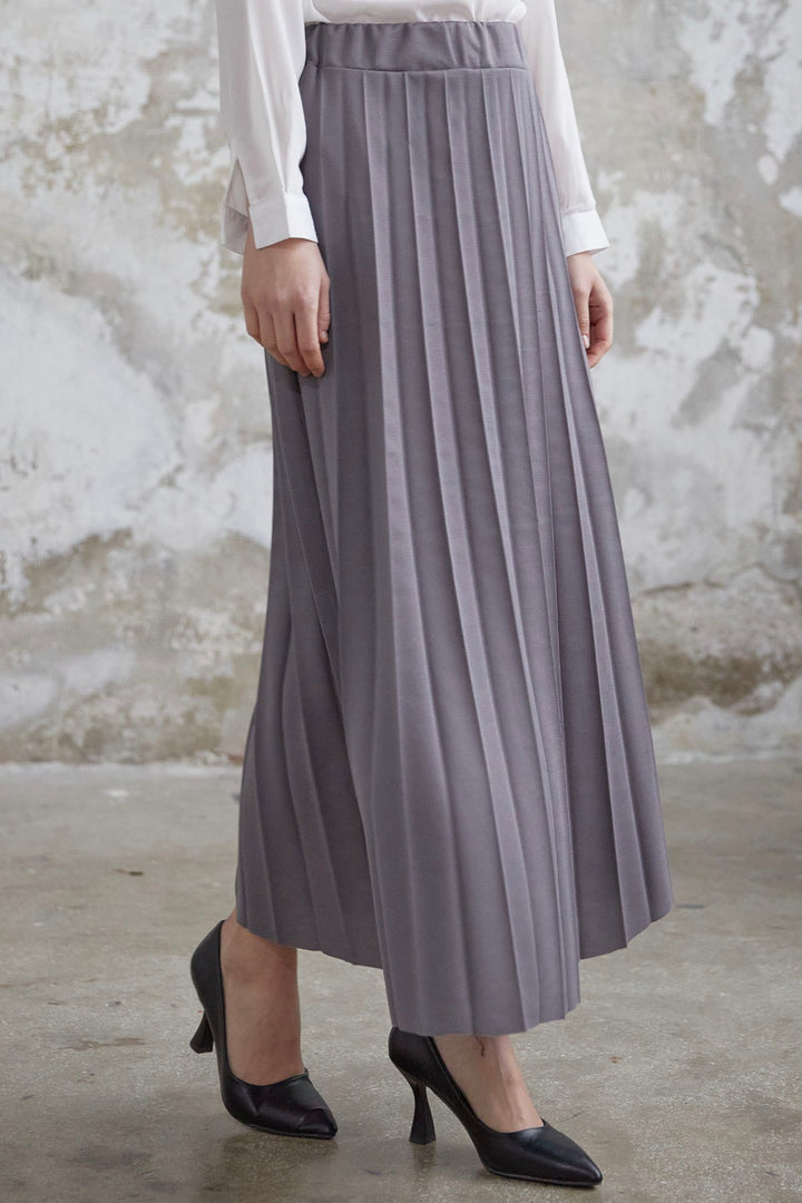 MDS Women Luisa Beli Rubber Waist Pleated Skirt - Grey - North Port