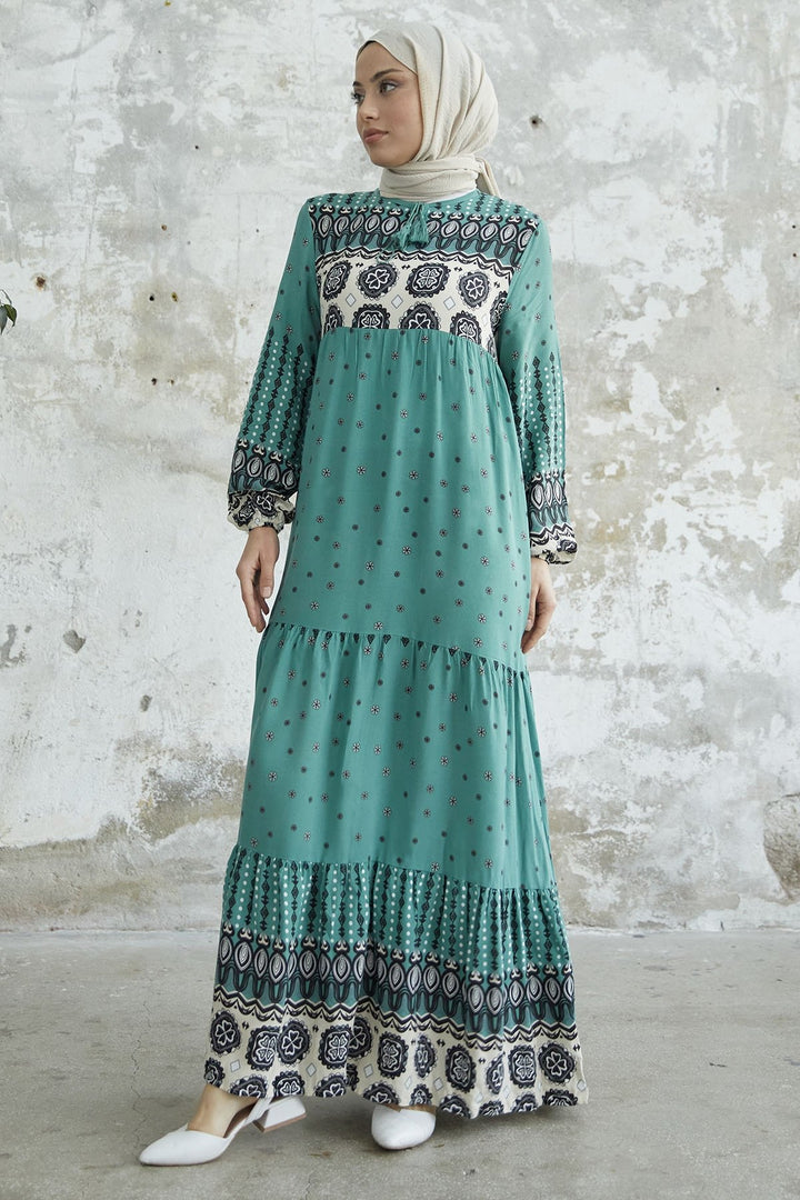 MDS Women Tasseled Viscose Dress - Mint - Courtenay