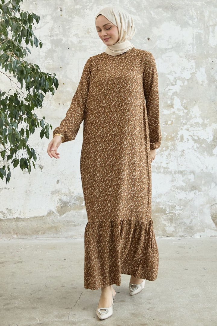 MDS Women Crispy Daisy Casual Viscose Dress - Brown - Pompano Beach