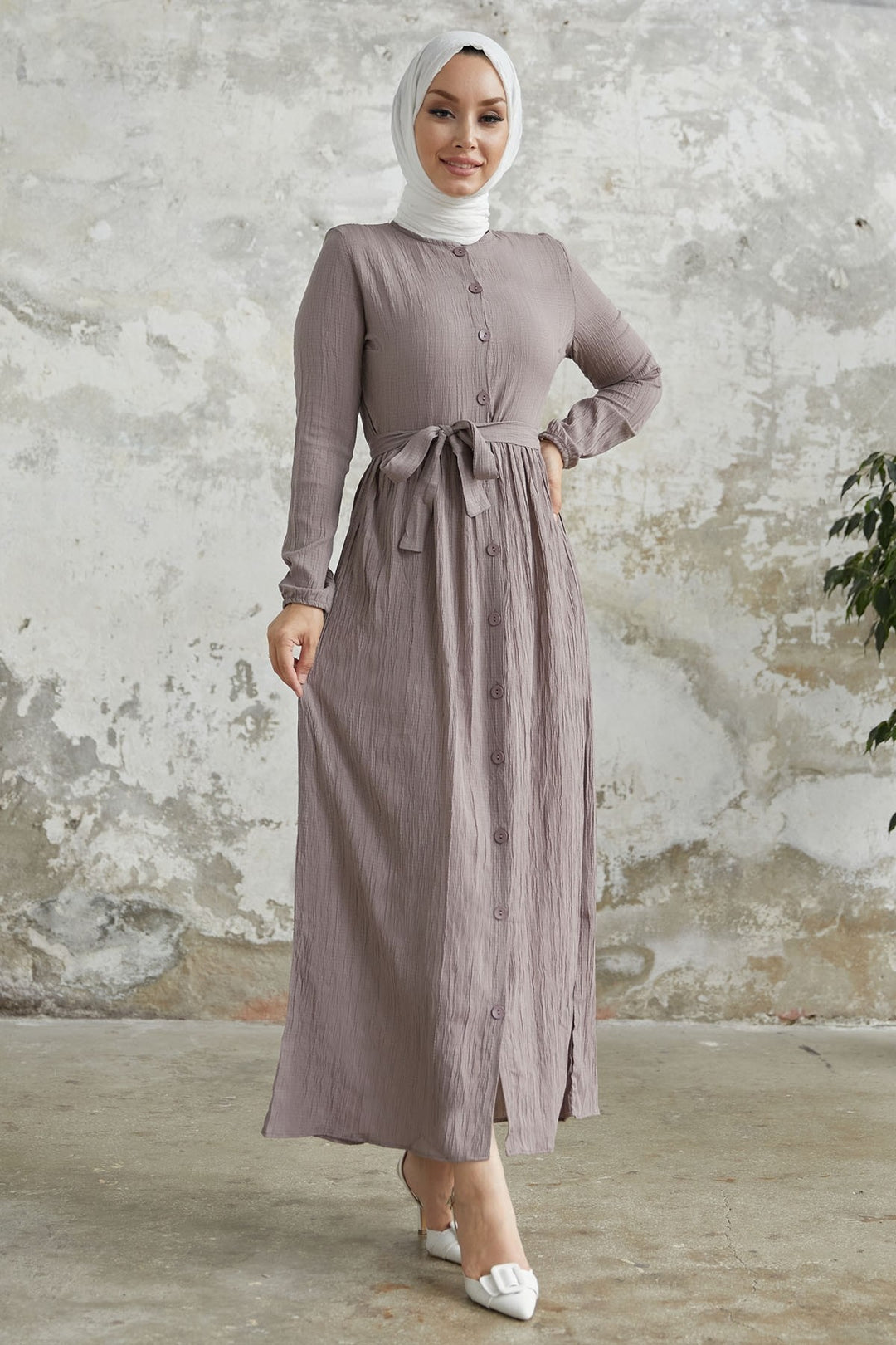 MDS Women Lemina Belted Dress - Milky Coffee - Castellón de la Plana