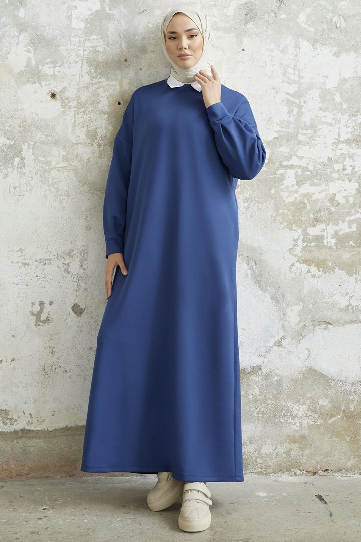 MDS Women Nevra Pocketed Scuba Dress - Indigo - Red Deer