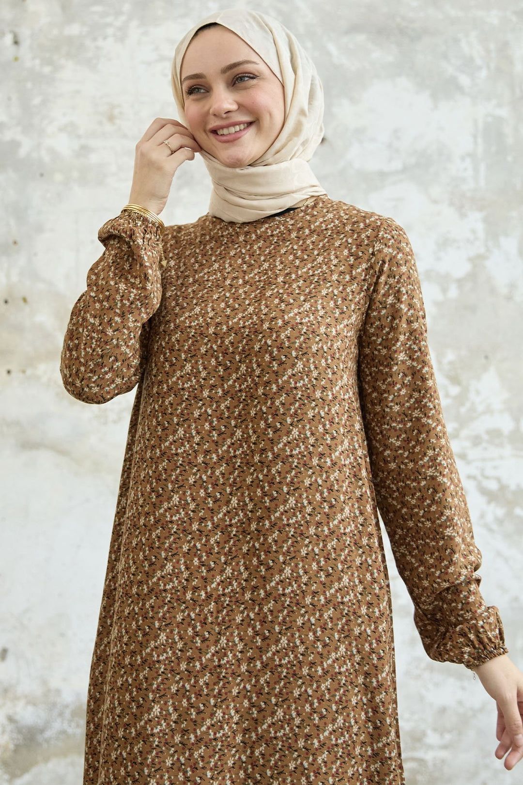 MDS Women Crispy Daisy Casual Viscose Dress - Brown - Pompano Beach
