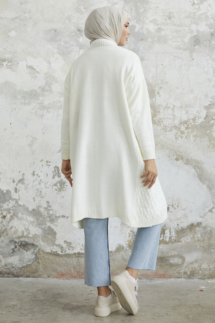 MDS Women Rumy Cable Knit Cardigan - White - Zutphen