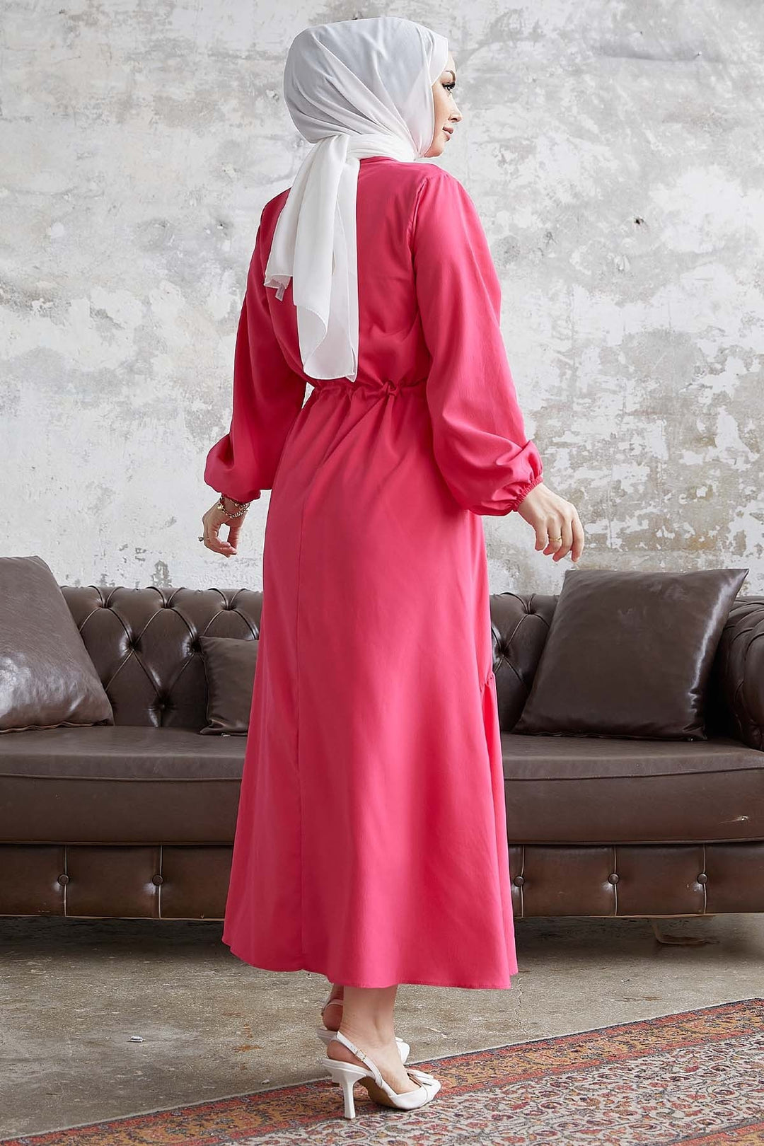 MDS Women Merya Tunnel Belted Soft Ayrobin Dress - Fuchsia - Acton