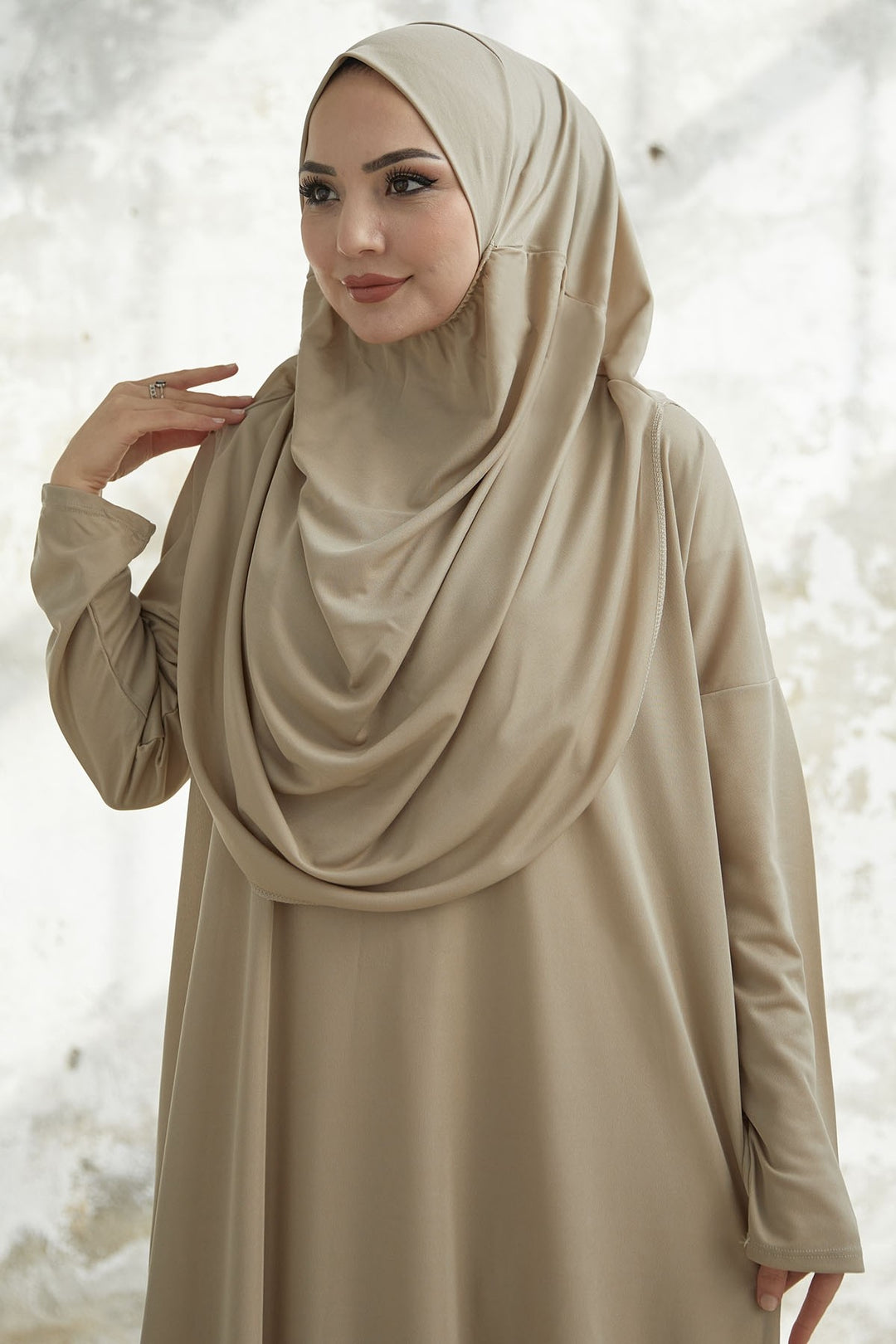 MDS Women One Piece Prayer Outfit - Beige - Reus