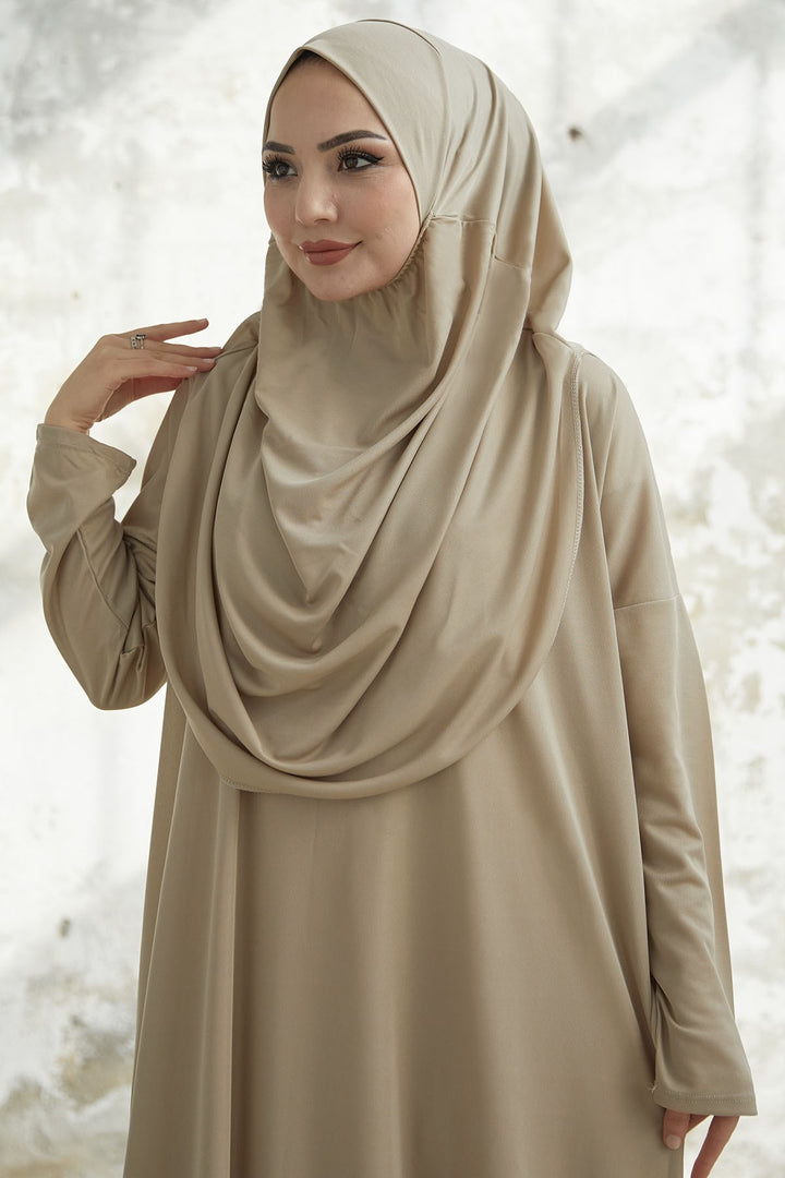 MDS Women One Piece Prayer Outfit - Beige - Reus