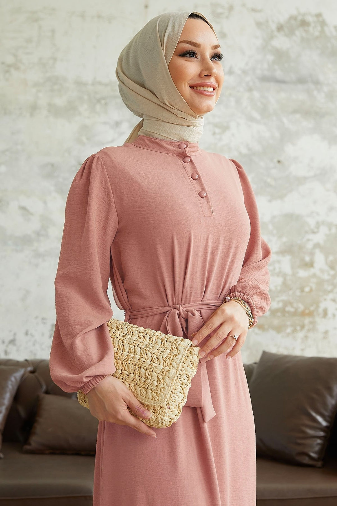 MDS Women Meyra Buttoned A-line Dress - Salmon - Beverly