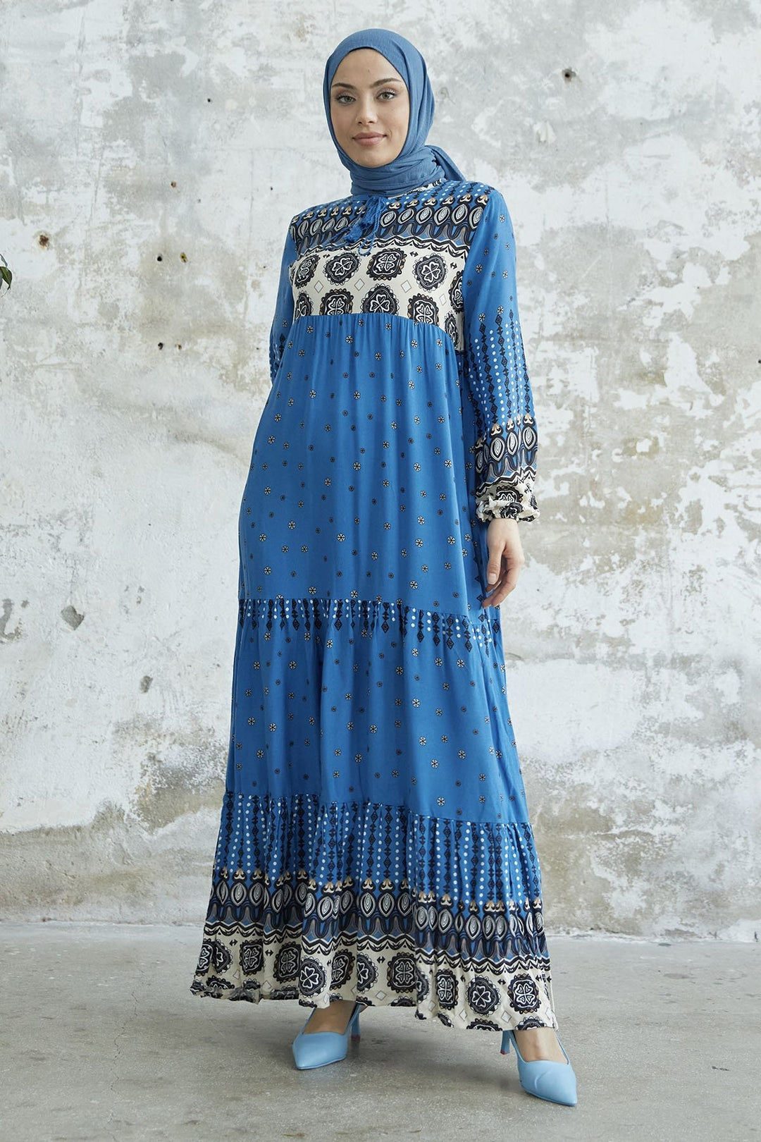 MDS Women Tasseled Viscose Dress - Indigo - Meridian